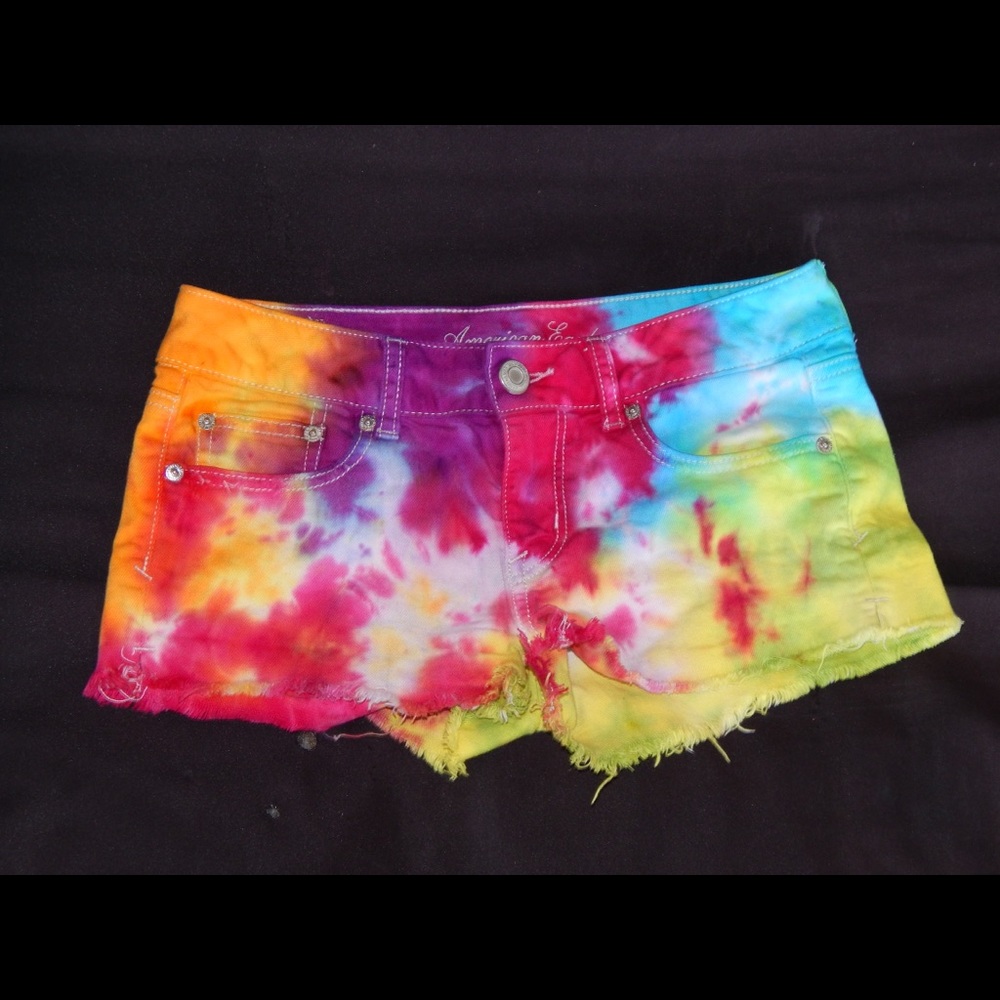 Size 4 American Eagle tie dye Jean shorts